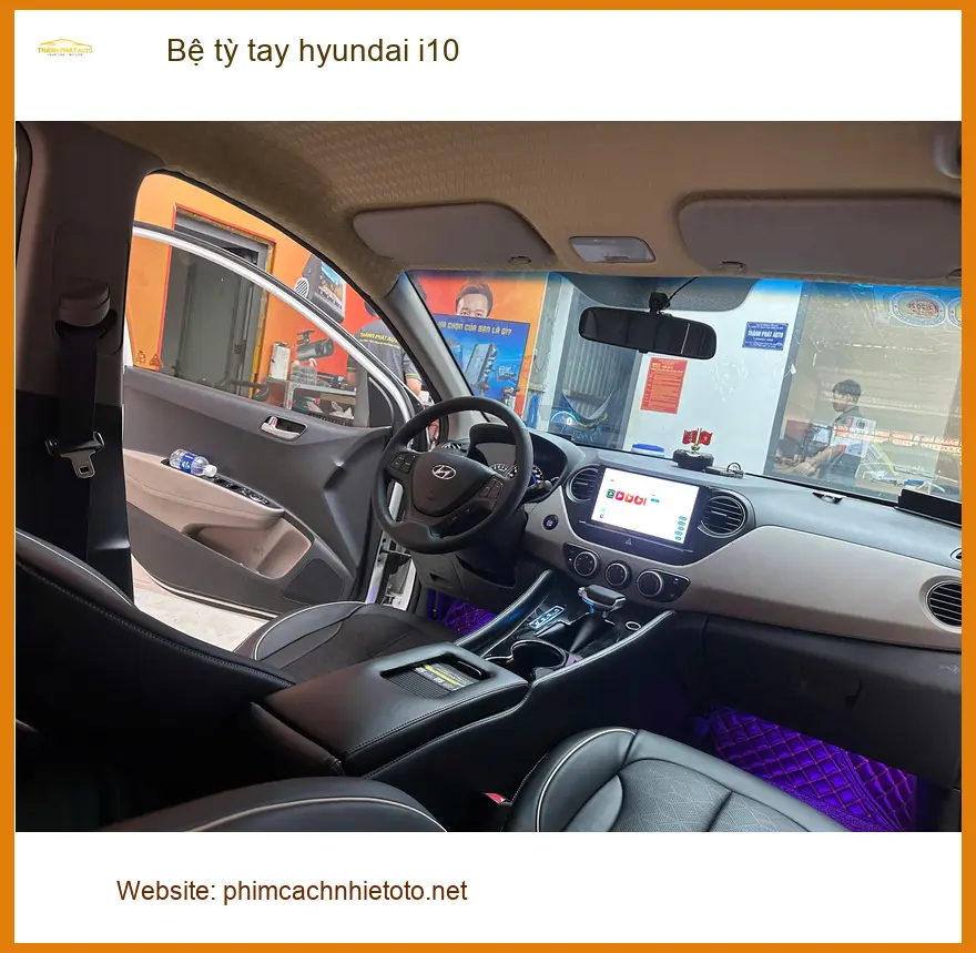 Địa chỉ lắp bệ tỳ tay Hyundai i10 Quận 4 uy tín, giúp anh Đức Tùng giảm mỏi vai gáy ảnh thực tế 2