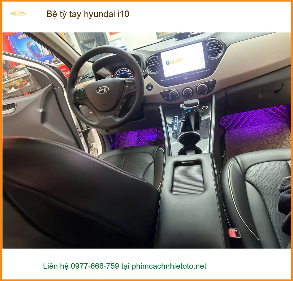 Địa chỉ lắp bệ tỳ tay Hyundai i10 Quận 4 uy tín, giúp anh Đức Tùng giảm mỏi vai gáy ảnh thực tế 4