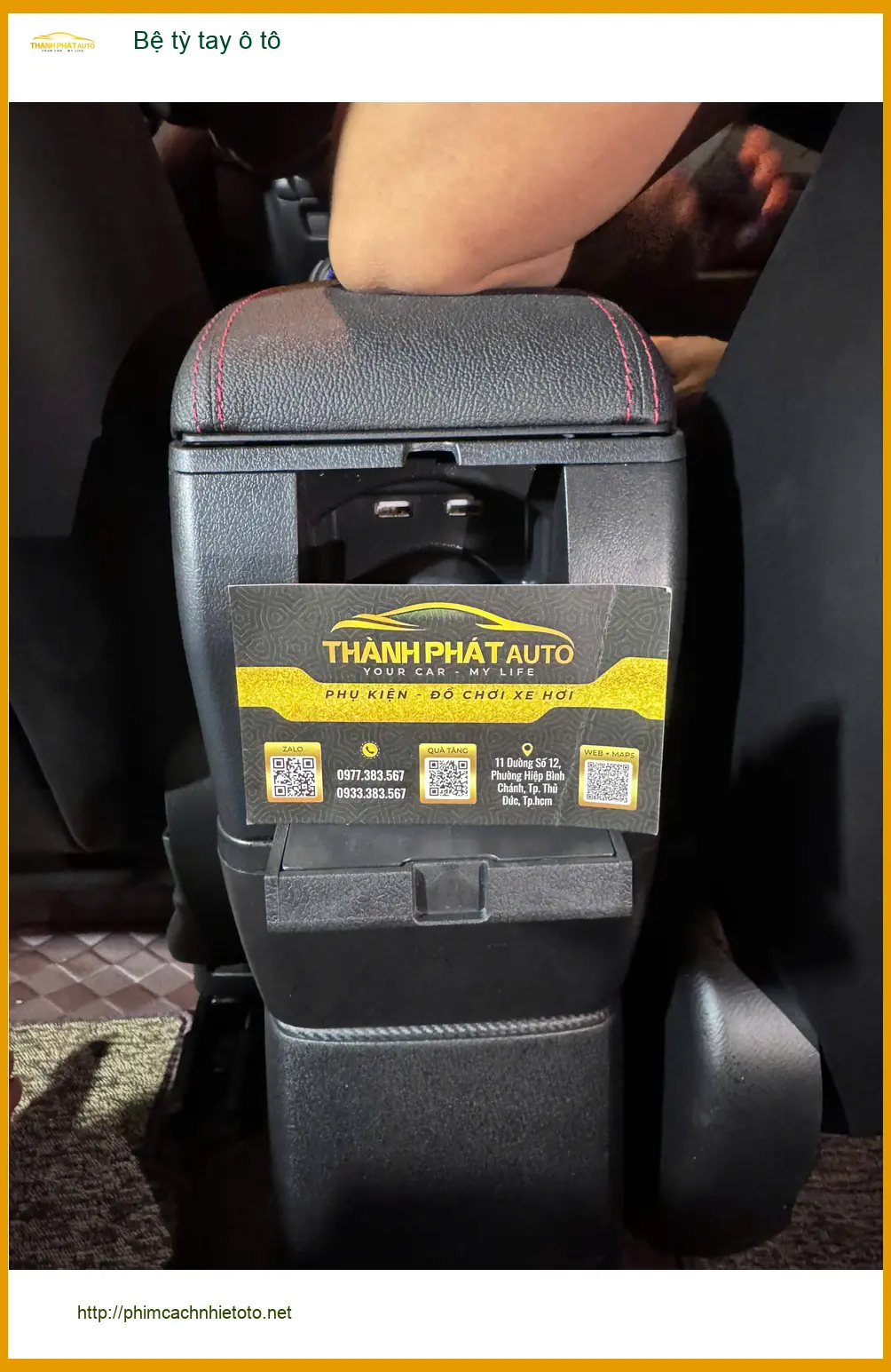 Cô Hà lắp bệ tỳ tay ô tô Kia Sorento tại Quận Phú Nhuận để nâng cao trải nghiệm lái ảnh thực tế 2