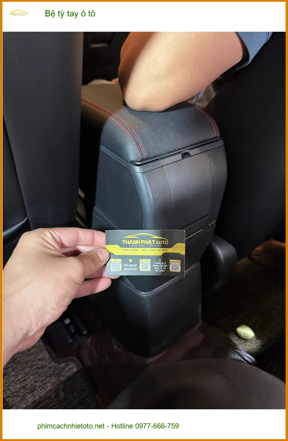 Anh Quang lắp bệ tỳ tay ô tô Mazda 3 tại Thủ Đức đỡ mỏi tay khi lái xe. ảnh thực tế 5