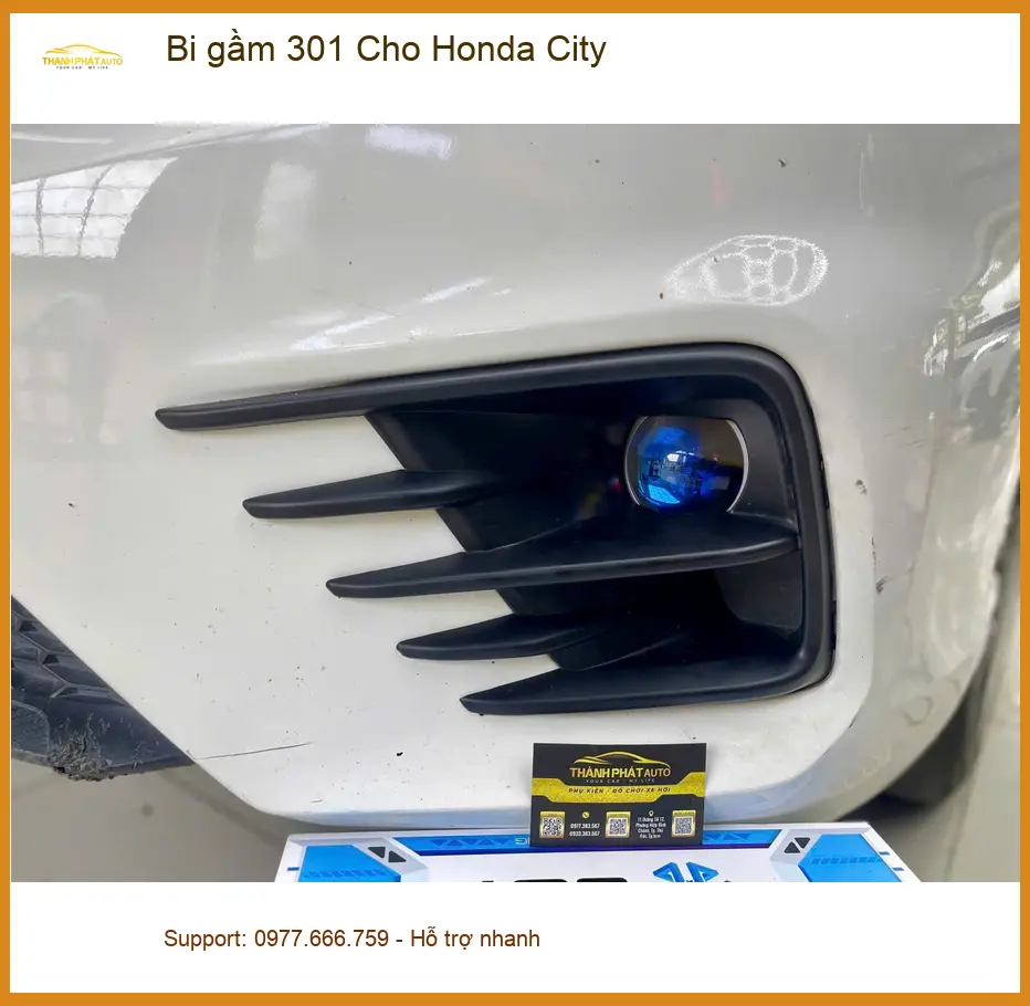 Anh Cường độ bi gầm 301 cho Honda City để tăng sáng khi đi đêm tại Bình Chánh