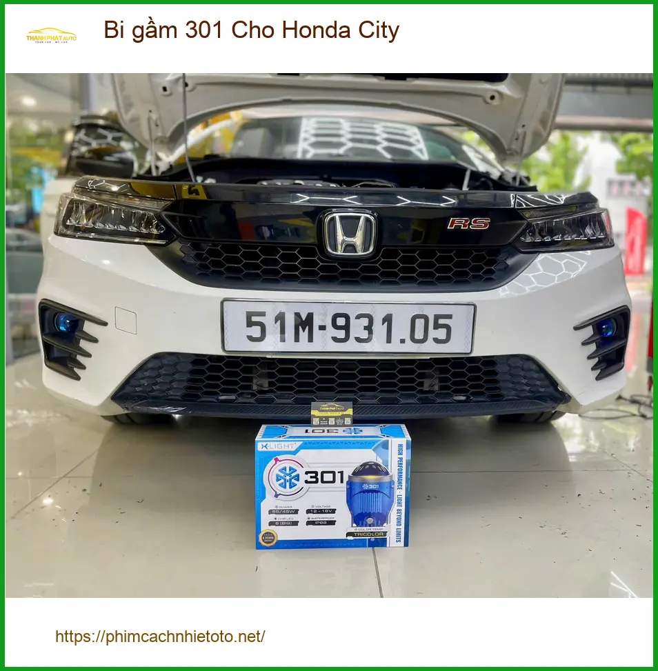Anh Cường độ bi gầm 301 cho Honda City để tăng sáng khi đi đêm tại Bình Chánh ảnh thực tế 3