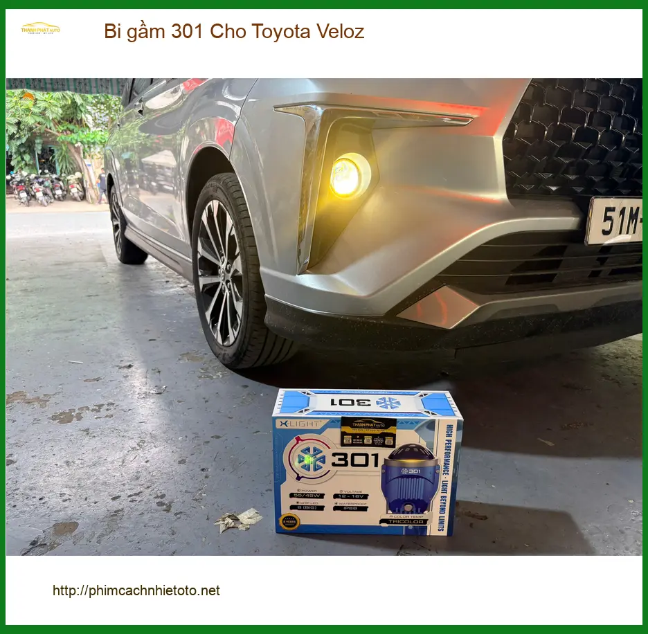 Anh Tùng lắp bi gầm 301 cho Toyota Veloz Quận Bình Tân vì đèn zin không đủ sáng ảnh thực tế 2