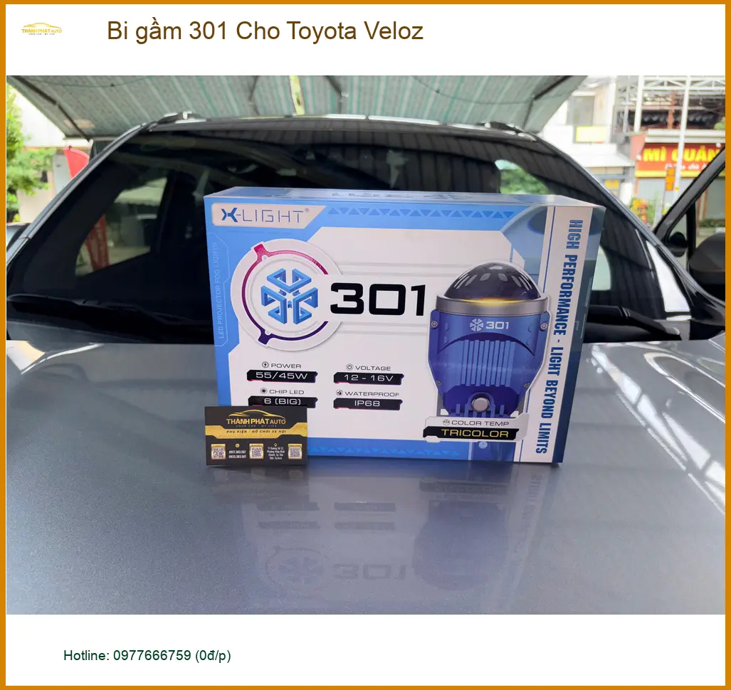 Anh Tùng lắp bi gầm 301 cho Toyota Veloz Quận Bình Tân vì đèn zin không đủ sáng ảnh thực tế 4