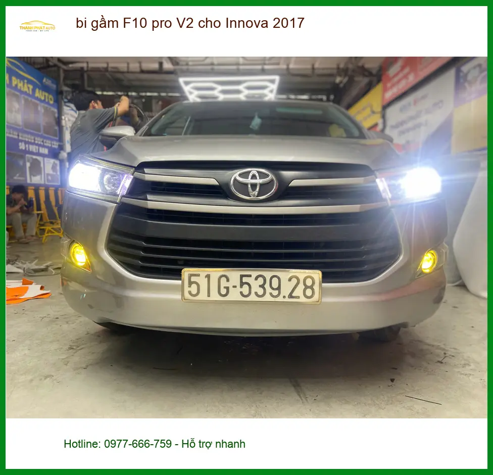 Anh Tấn lắp bi gầm F10 pro V2 cho Innova 2017 Quận 3, cải thiện ánh sáng ảnh thực tế 4
