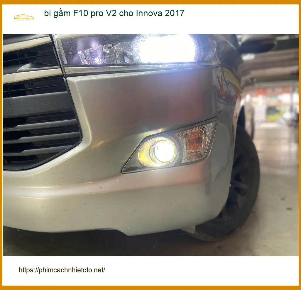 Chú Quang độ bi gầm F10 pro V2 cho Innova 2017 ở Tân Phú vì đèn zin yếu ảnh thực tế 2