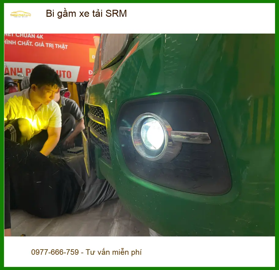 Anh Minh lắp bi gầm xe tải SRM T30 tại Quận 10 để nâng cao tầm nhìn ban đêm ảnh thực tế 2
