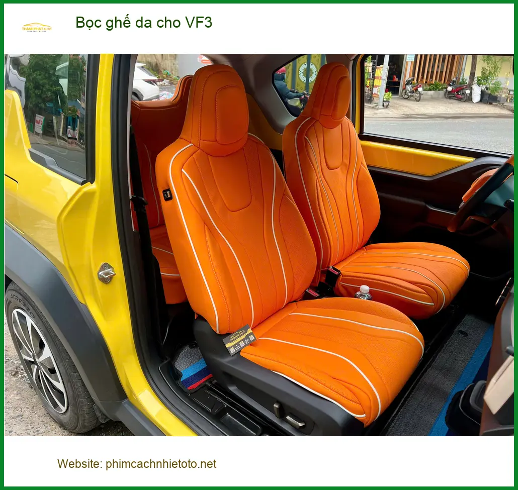 Anh Khôi bọc ghế da cho VinFast VF3 tại Quận Tân Bình để nâng tầm không gian xe ảnh thực tế 3