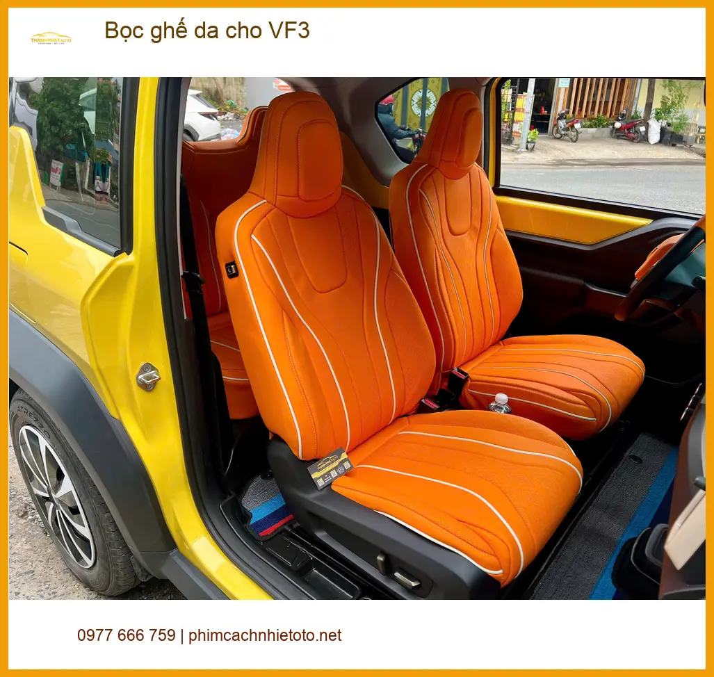 Anh Tấn bọc ghế da cho VinFast VF3 Quận 11 để nâng tầm nội thất ảnh thực tế 2