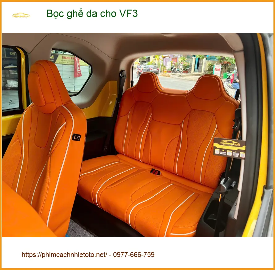 Anh Quang bọc ghế da cho VF3 tại Nhà Bè vì nội thất xe cũ kỹ