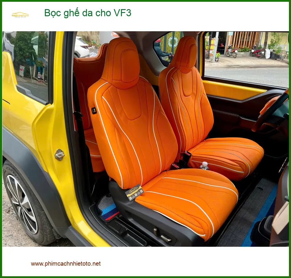Anh Quang bọc ghế da cho VF3 tại Nhà Bè vì nội thất xe cũ kỹ ảnh thực tế 2