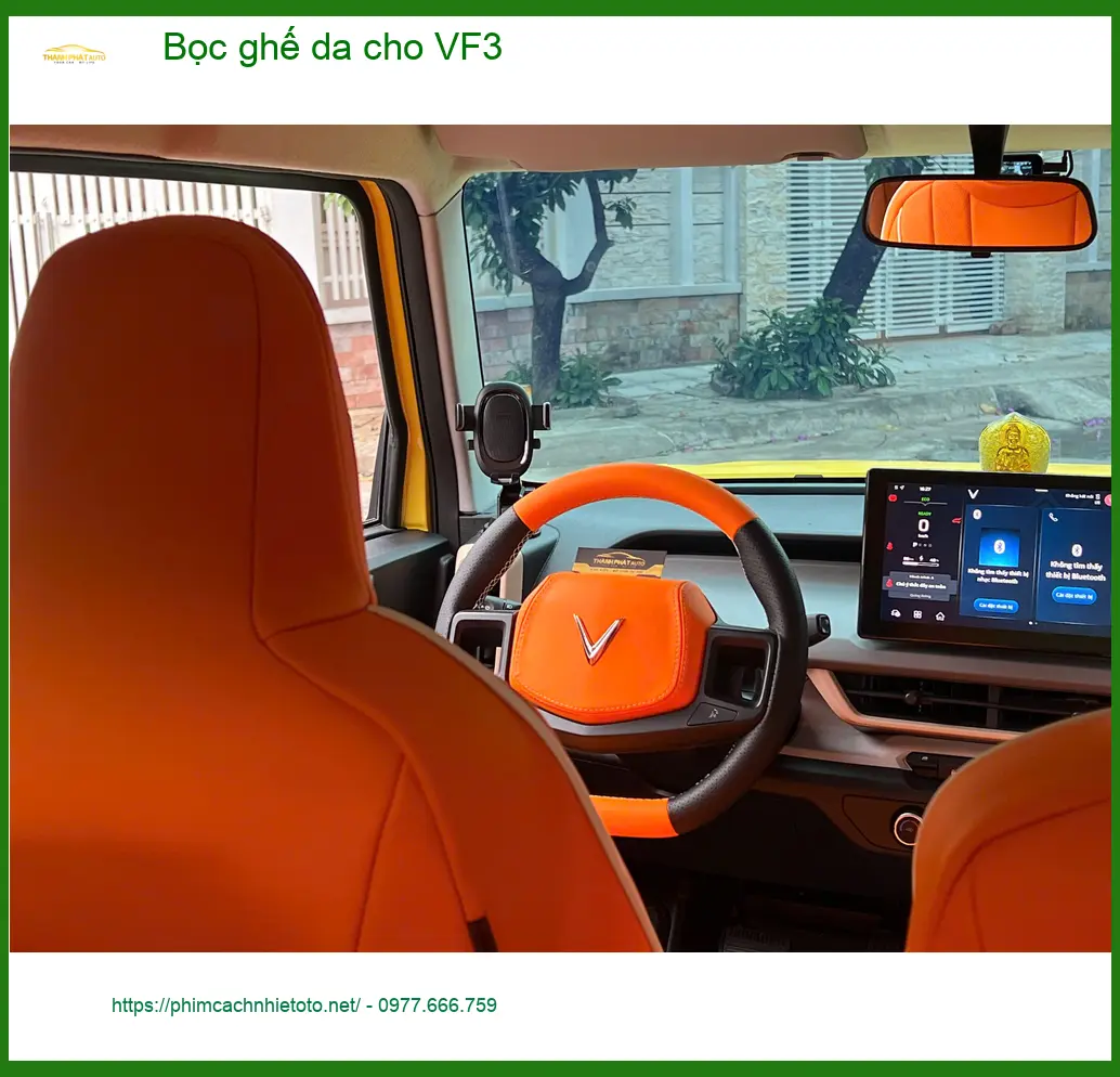 Anh Quang bọc ghế da cho VF3 tại Nhà Bè vì nội thất xe cũ kỹ ảnh thực tế 3