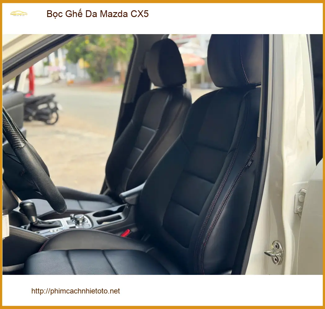 Anh Khải bọc ghế da Mazda CX5 Quận 1 vì ghế cũ đã xuống cấp ảnh thực tế 3