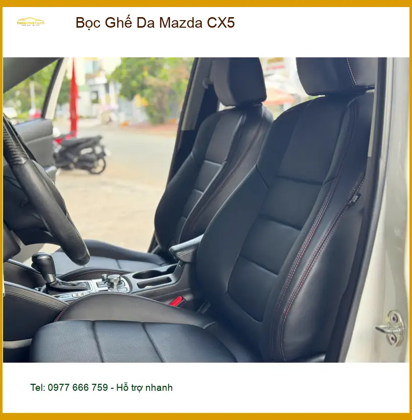Anh Khải bọc ghế da Mazda CX5 Quận 1 vì ghế cũ đã xuống cấp ảnh thực tế 4