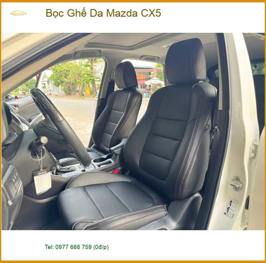 Anh Khải bọc ghế da Mazda CX5 Quận 1 vì ghế cũ đã xuống cấp ảnh thực tế 5
