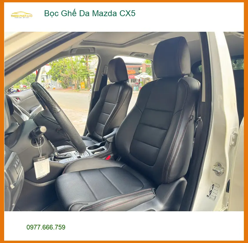 Chị Thảo bọc ghế da Mazda CX5 tại Quận Bình Tân để nâng tầm sang trọng, bền bỉ ảnh thực tế 4
