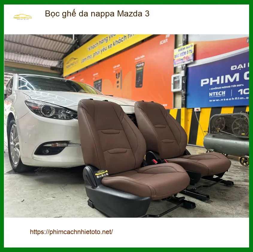 Anh Khải bọc ghế da nappa Mazda 3 tại Quận 2 để nâng tầm nội thất xe ảnh thực tế 2