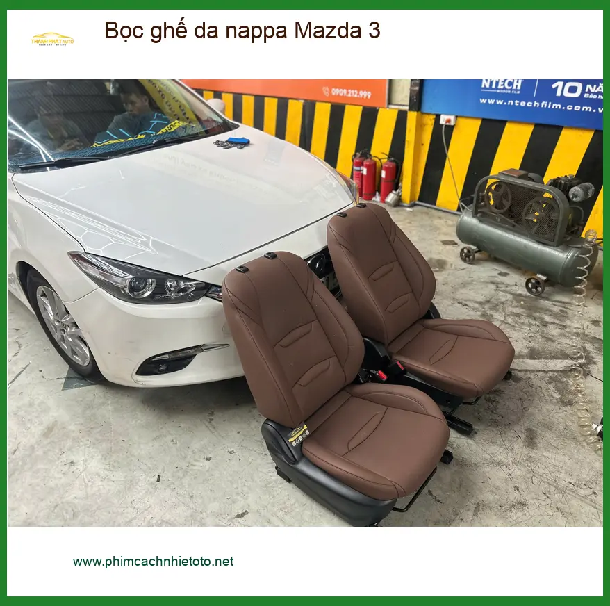 Anh Khải bọc ghế da nappa Mazda 3 tại Quận 2 để nâng tầm nội thất xe ảnh thực tế 4
