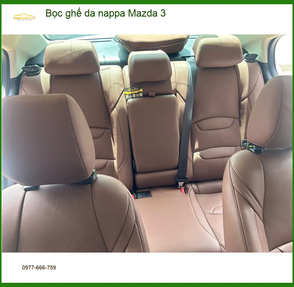 Chị Mai Anh bọc ghế da Nappa Mazda 3 tại Quận 12 để không gian xe thêm đẳng cấp và dễ vệ sinh ảnh thực tế 2