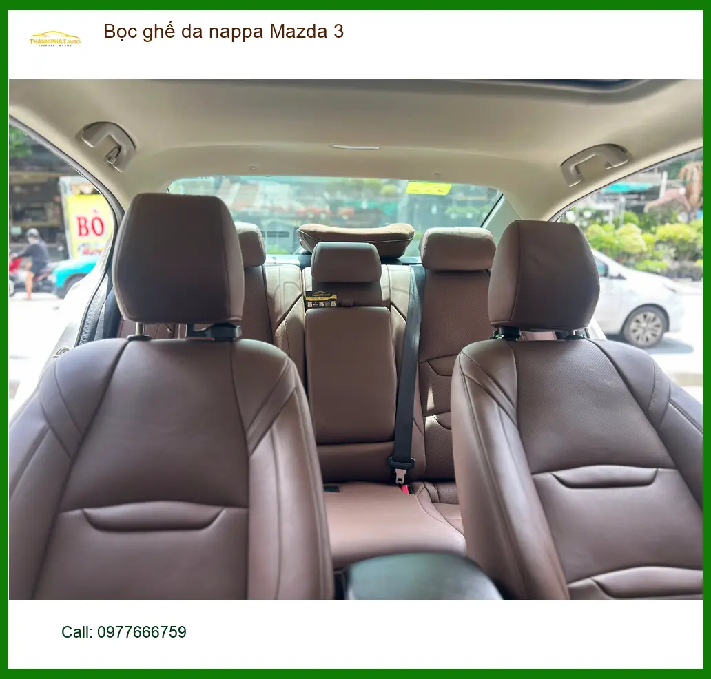 Chị Mai Anh bọc ghế da Nappa Mazda 3 tại Quận 12 để không gian xe thêm đẳng cấp và dễ vệ sinh ảnh thực tế 3