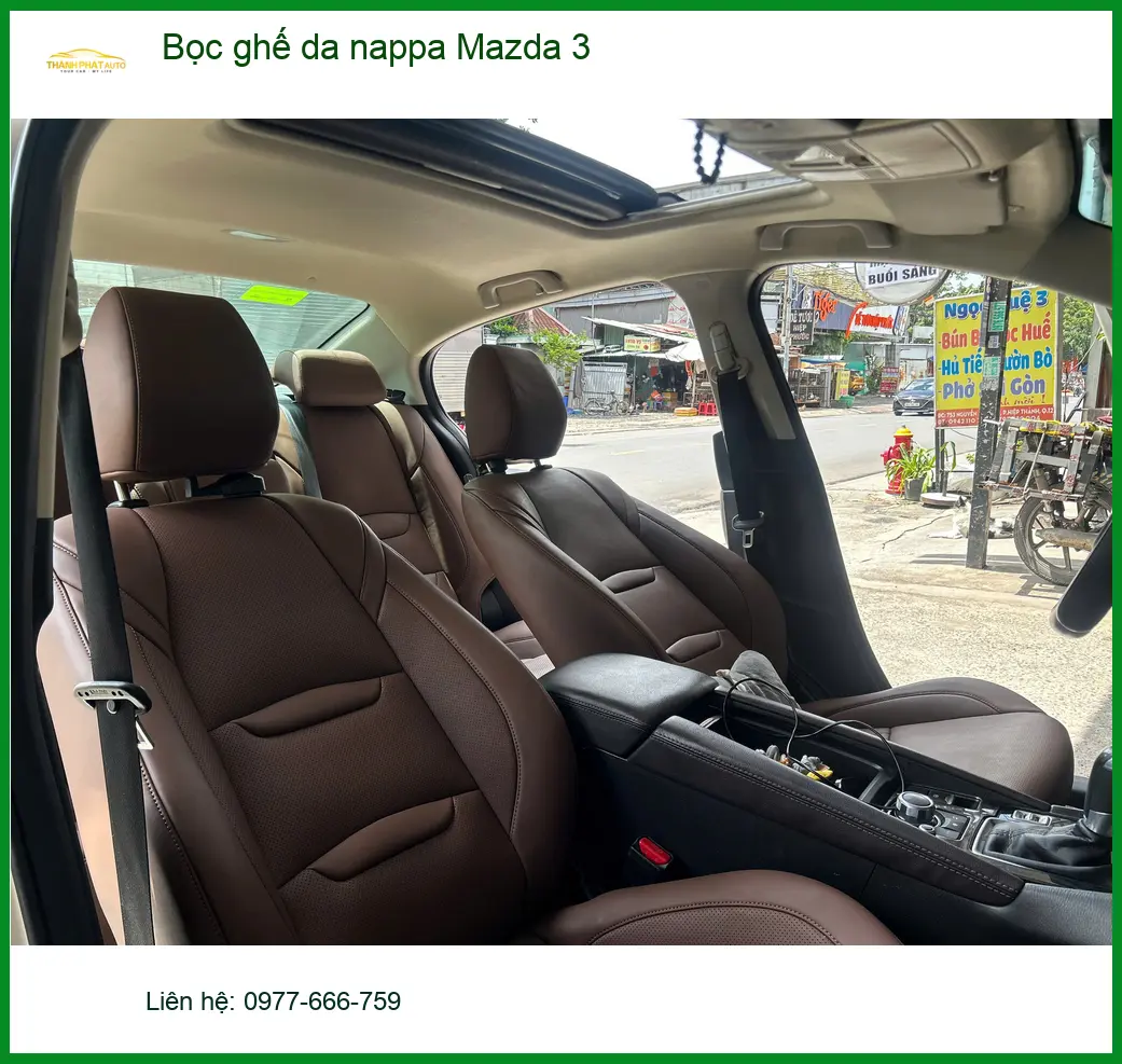 Chị Mai Anh bọc ghế da Nappa Mazda 3 tại Quận 12 để không gian xe thêm đẳng cấp và dễ vệ sinh ảnh thực tế 4