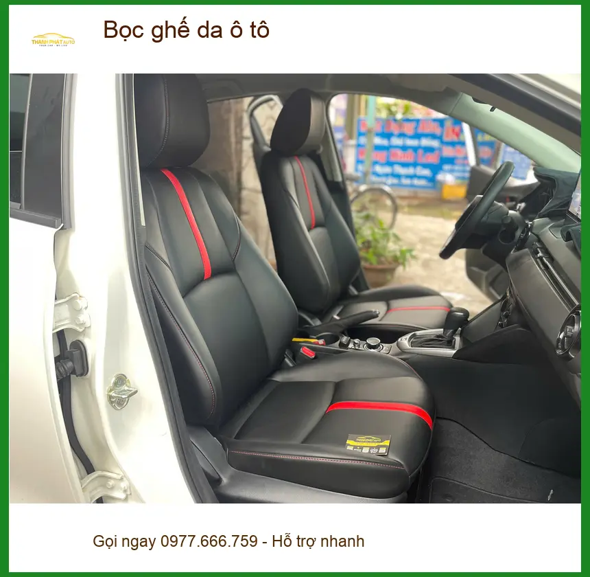 Cô Lan Anh bọc ghế da ô tô Hyundai Kona tại Quận 4 để nội thất xe sang trọng hơn ảnh thực tế 4