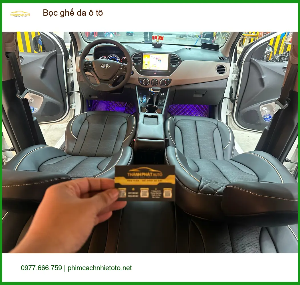 Anh Minh bọc ghế da ô tô Hyundai Accent tại Quận Huyện Cần Giờ để nâng tầm sang trọng ảnh thực tế 4
