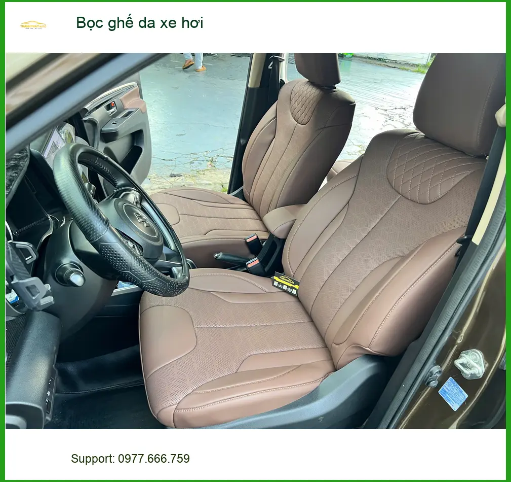 Anh Dũng bọc ghế da xe Hyundai Accent ở Quận 8 vì ghế cũ đã sờn rách nhiều ảnh thực tế 2