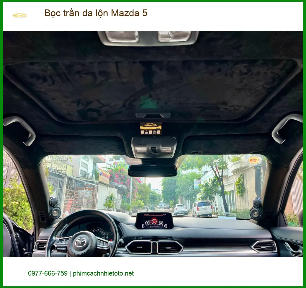 Anh Long bọc trần da lộn Mazda 5 tại Thủ Đức để nâng cấp nội thất ảnh thực tế 3
