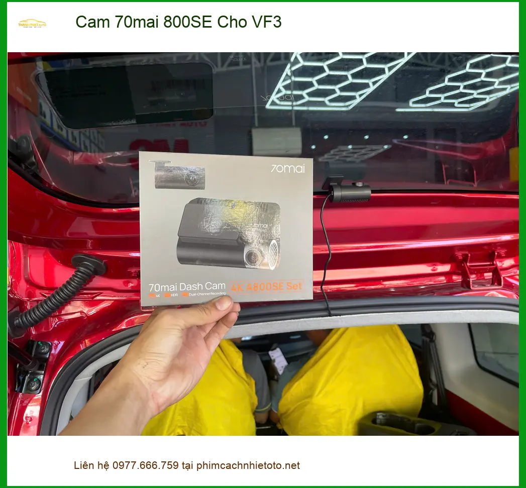 Anh Kiên lắp camera 70mai 800SE cho VF3 tại Thủ Đức để lái xe an toàn