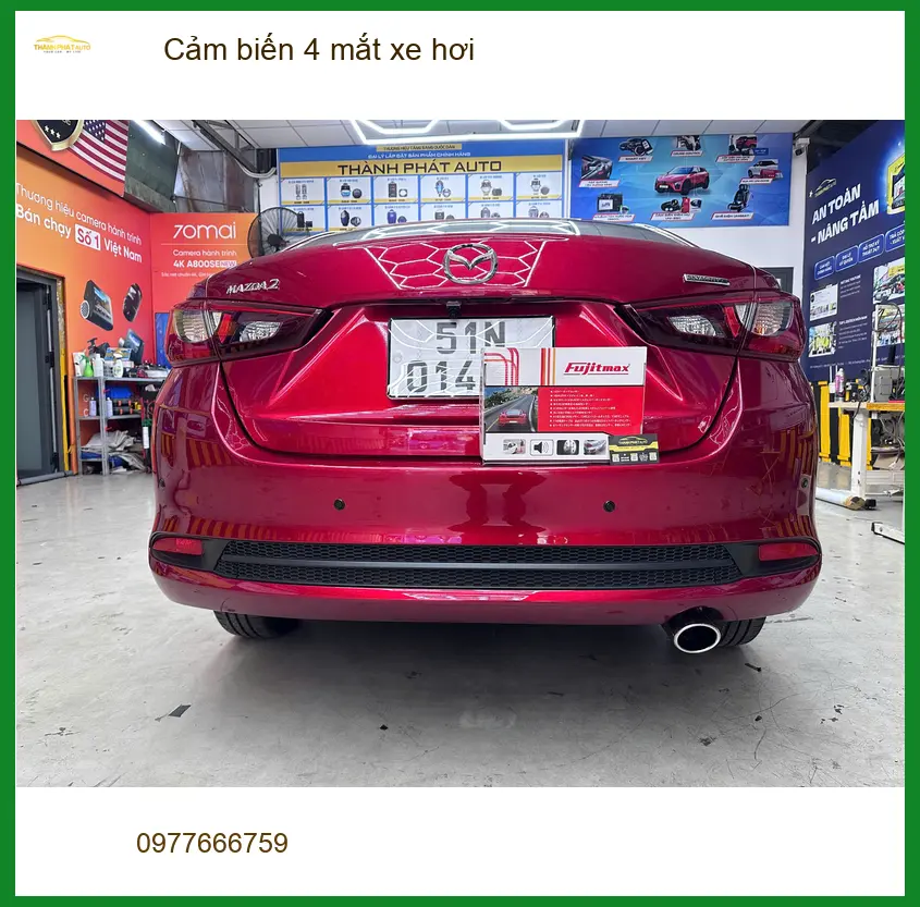 Anh Tấn lắp cảm biến 4 mắt xe hơi cho Hyundai Accent tại Quận Phú Nhuận để lùi xe an toàn hơn