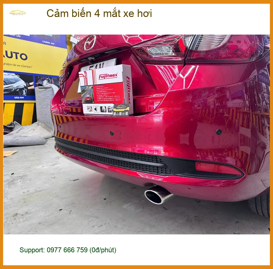 Anh Tấn lắp cảm biến 4 mắt xe hơi cho Hyundai Accent tại Quận Phú Nhuận để lùi xe an toàn hơn ảnh thực tế 3
