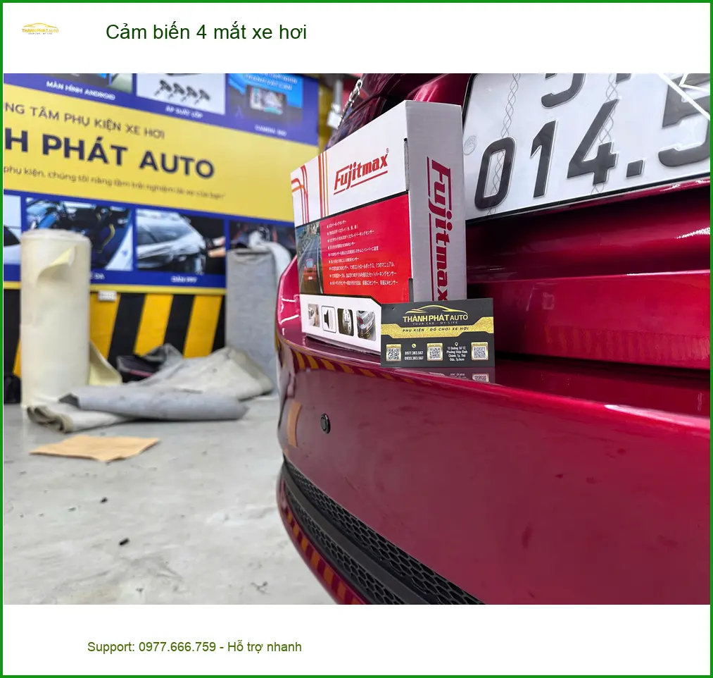 Anh Tấn lắp cảm biến 4 mắt xe hơi cho Hyundai Accent tại Quận Phú Nhuận để lùi xe an toàn hơn ảnh thực tế 4