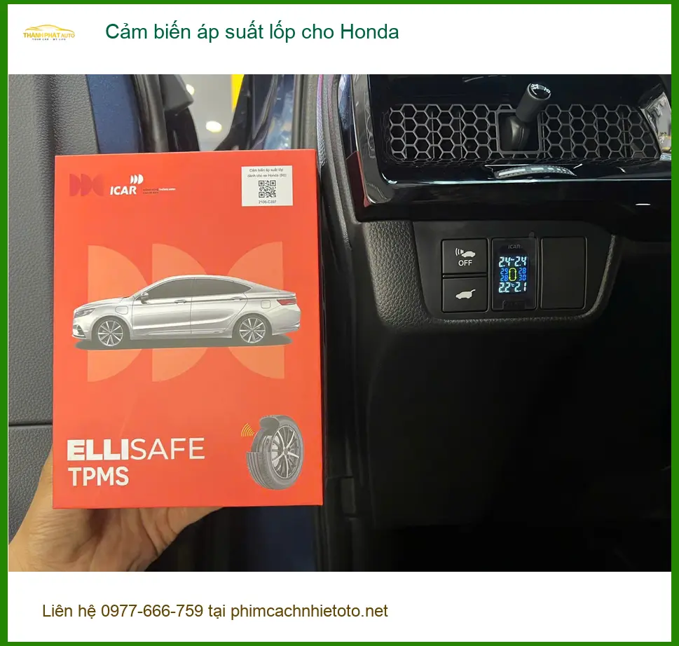 Anh Khôi lắp cảm biến áp suất lốp cho Honda City tại Quận 3 vì lốp thường xuyên non hơi ảnh thực tế 4