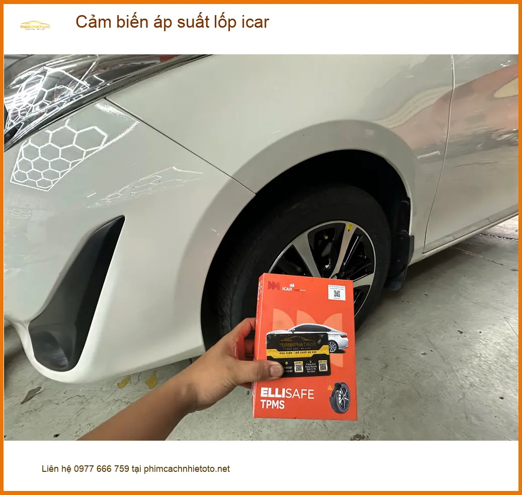 Chị Thanh lắp cảm biến áp suất lốp iCar cho Kia Sorento tại Quận 7
