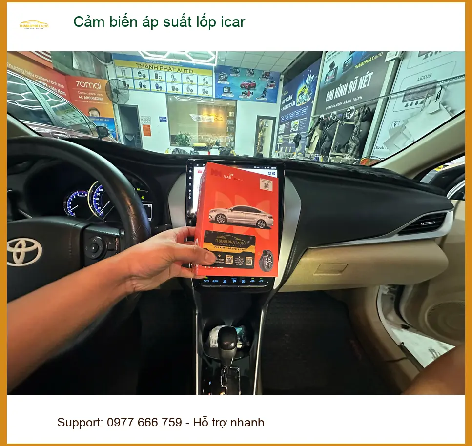 Chị Thanh lắp cảm biến áp suất lốp iCar cho Kia Sorento tại Quận 7 ảnh thực tế 3
