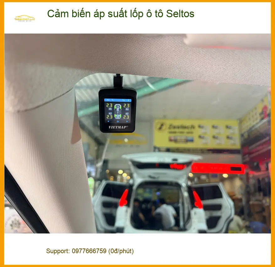 Anh Khải lắp cảm biến áp suất lốp ô tô Seltos tại Quận 2 để an tâm lái xe ảnh thực tế 3