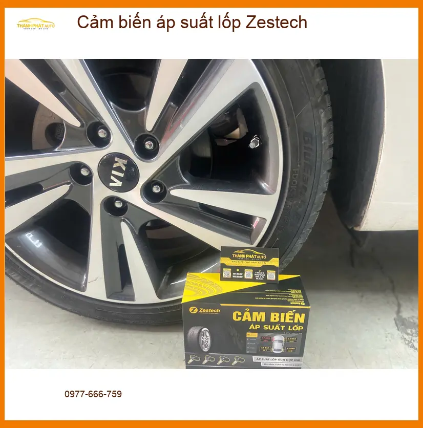 Chị Bích lắp cảm biến áp suất lốp Zestech tại Quận 10 cho xe Kia Seltos ảnh thực tế 3