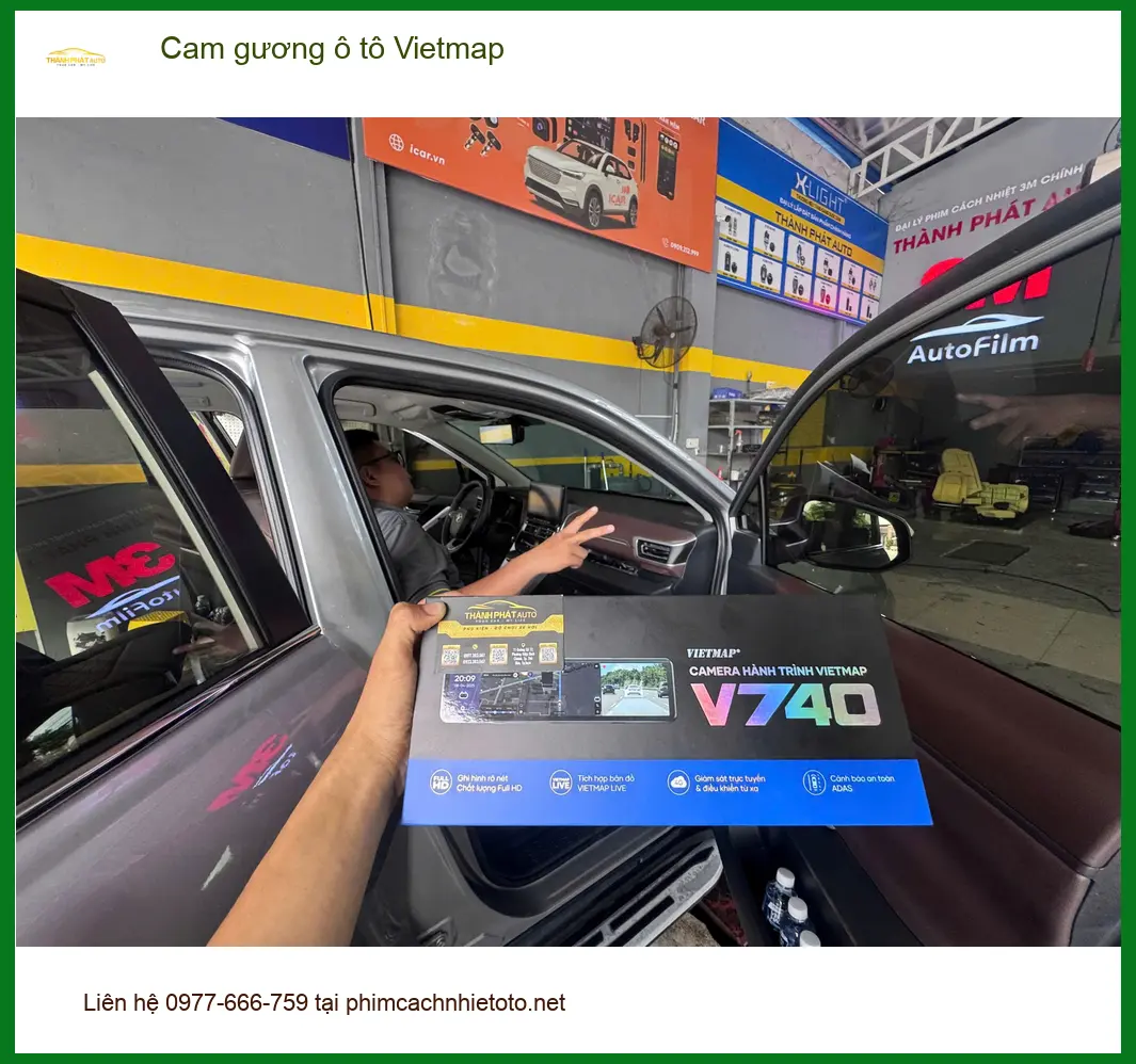 Anh Hưng lắp cam gương Vietmap cho Honda CRV tại Quận 10 để ghi lại hành trình rõ nét ảnh thực tế 4