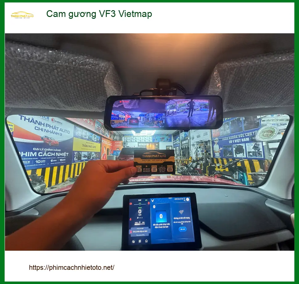 Anh Hưng lắp Cam gương Vietmap cho VinFast VF3 tại Quận 2 để an tâm hơn khi lùi xe ảnh thực tế 3