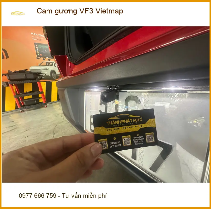 Anh Kiên lắp cam gương Vietmap cho VinFast VF3 để an tâm khi lái xe ở Quận 5 ảnh thực tế 4