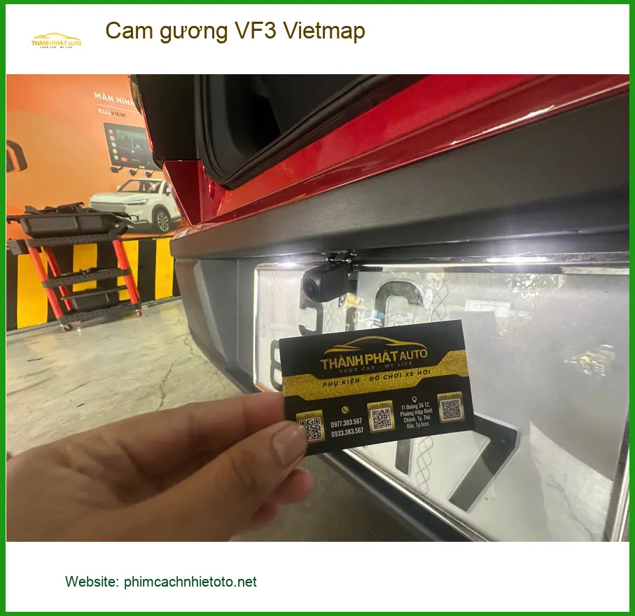 Anh Khải lắp cam gương Vietmap cho VF3 tại Phú Nhuận để lái xe an toàn hơn ảnh thực tế 3