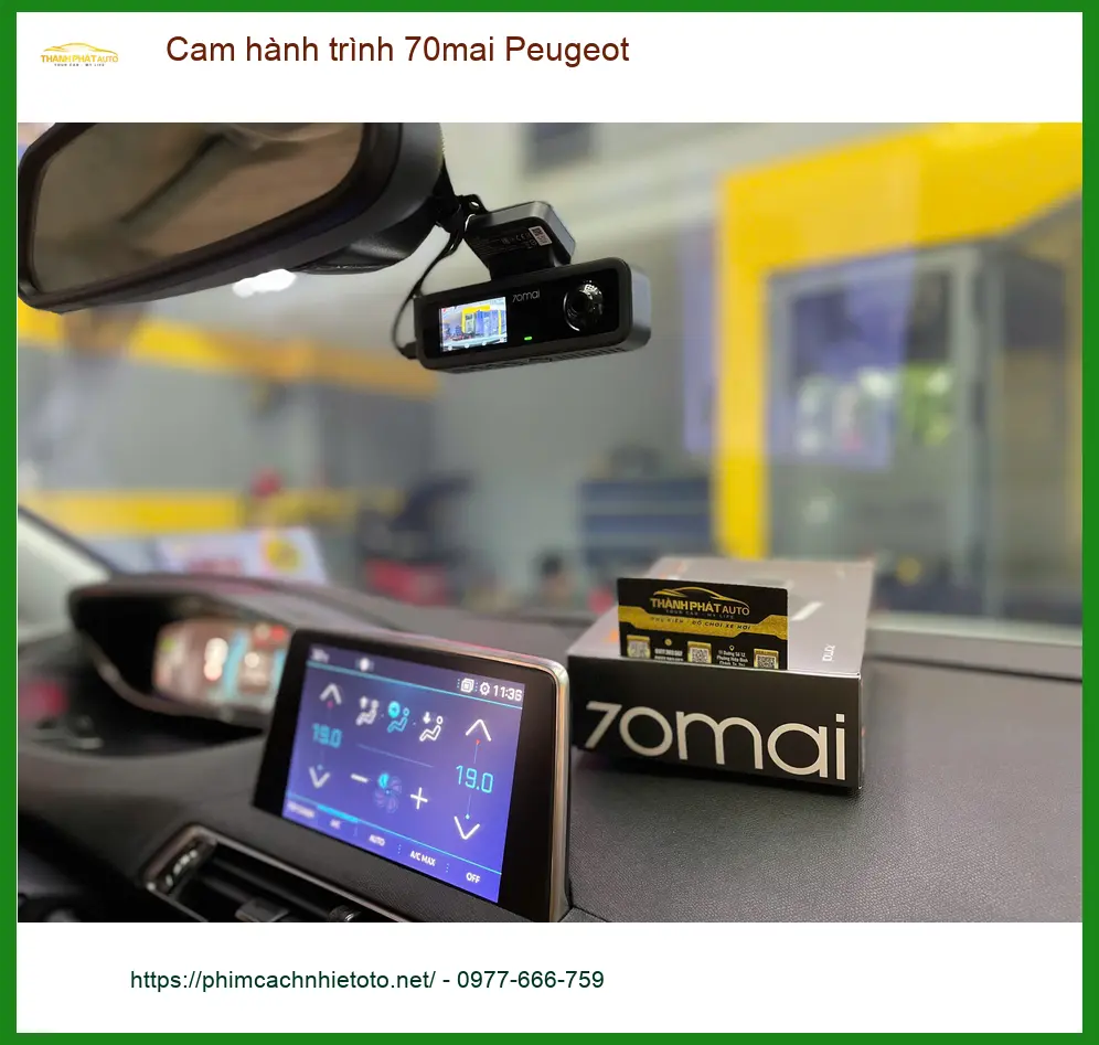 Anh Minh lắp cam hành trình 70mai cho Peugeot 2008 tại Quận Bình Thạnh