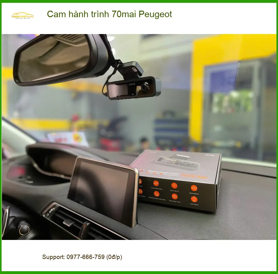Anh Minh lắp cam hành trình 70mai cho Peugeot 2008 tại Quận Bình Thạnh ảnh thực tế 2