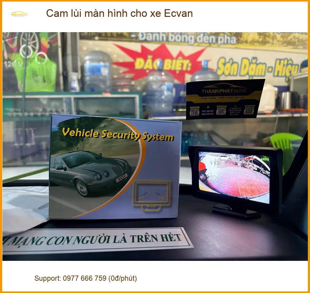 Anh Khang lắp cam lùi màn hình cho xe Ecvan tại Bình Chánh ảnh thực tế 2
