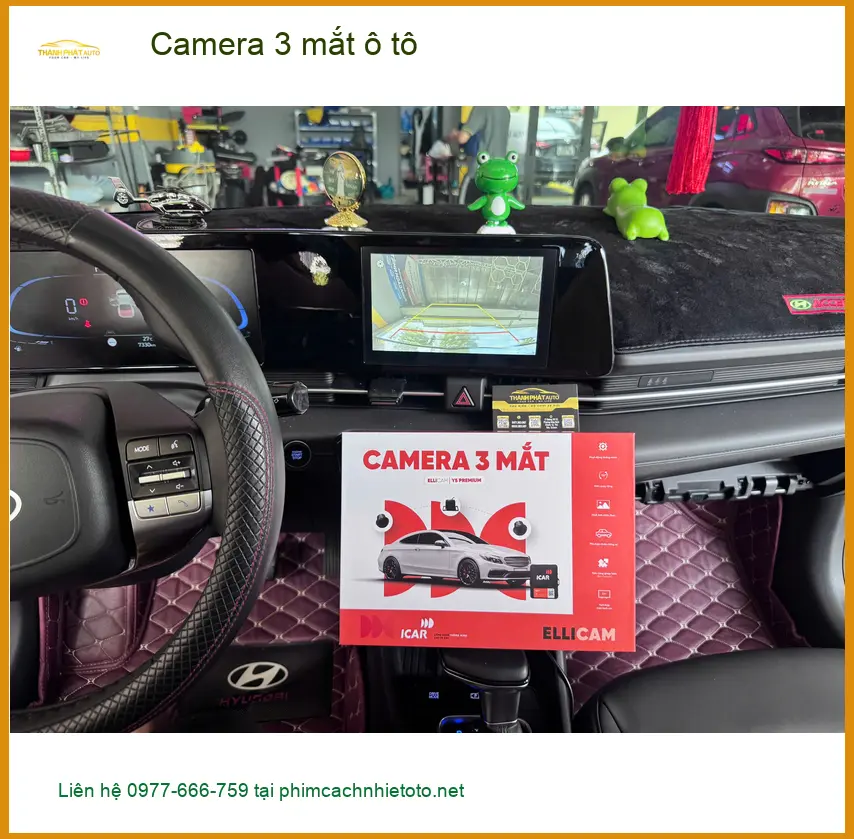 Anh Khải lắp camera 3 mắt ô tô cho Hyundai Creta tại Quận Tân Bình để tăng tầm nhìn ban đêm