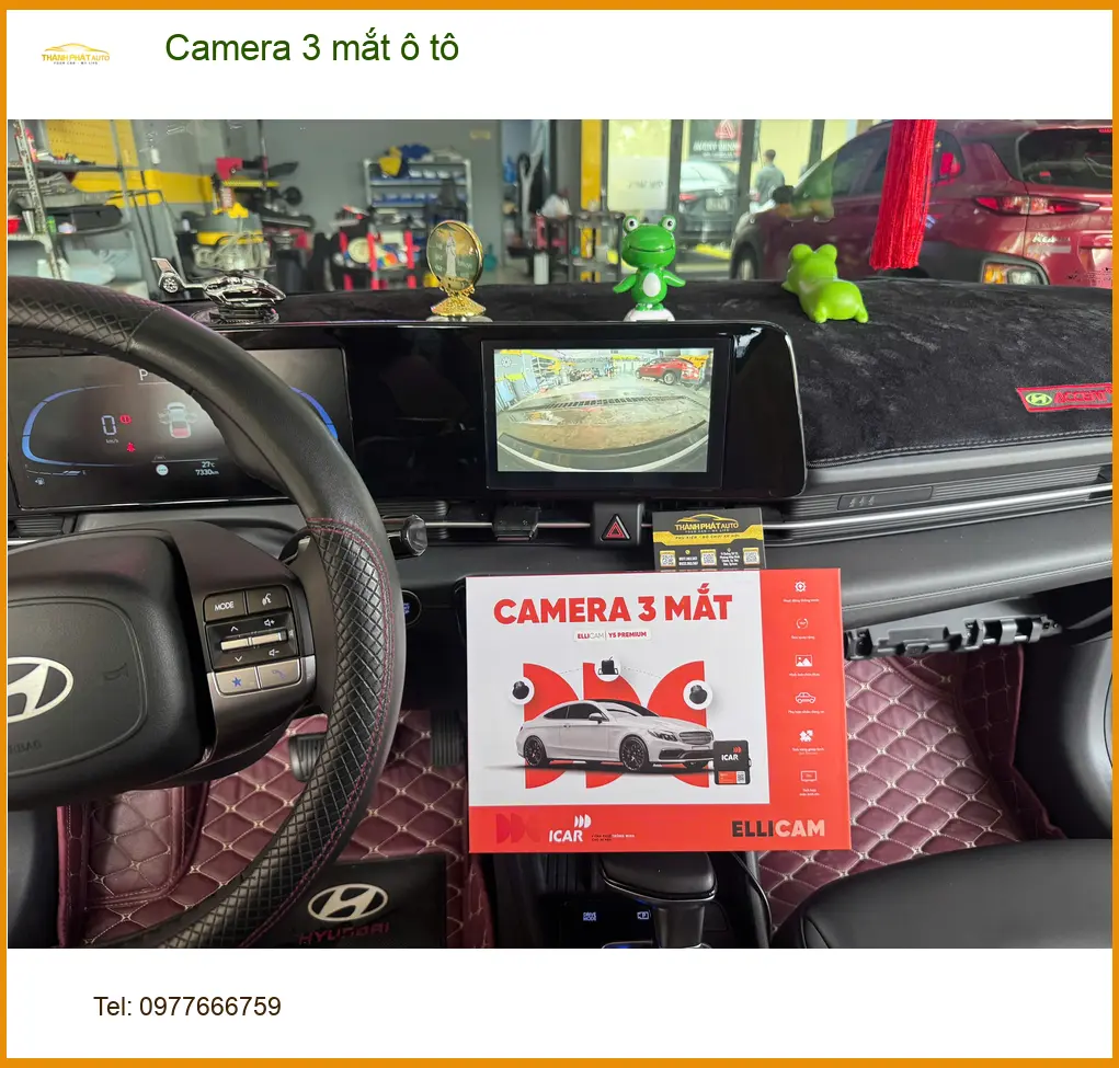 Anh Khải lắp camera 3 mắt ô tô cho Hyundai Creta tại Quận Tân Bình để tăng tầm nhìn ban đêm ảnh thực tế 2