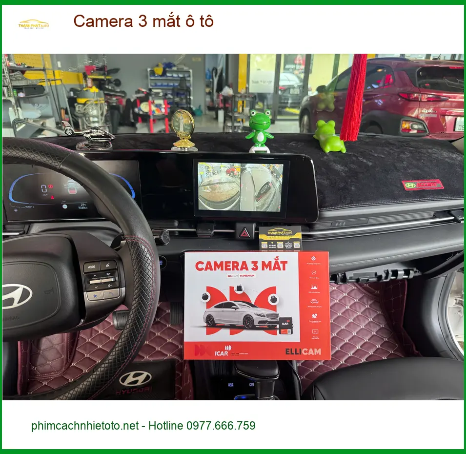 Anh Khải lắp camera 3 mắt ô tô cho Hyundai Creta tại Quận Tân Bình để tăng tầm nhìn ban đêm ảnh thực tế 4