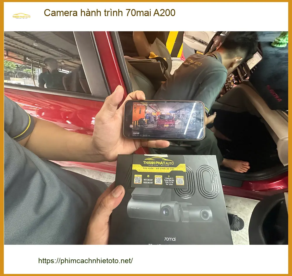 Anh Hưng lắp Camera hành trình 70mai A200 cho Toyota Vios tại Quận 7
