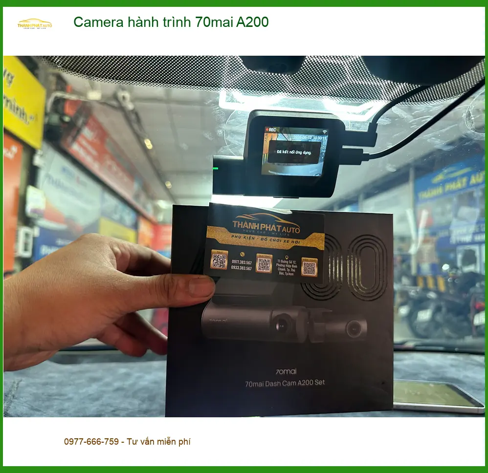 Anh Minh lắp Camera hành trình 70mai A200 cho Toyota Vios ở Quận 6